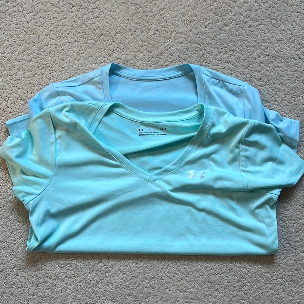 Under Armour Sky Blue and Teal T-Shirts
